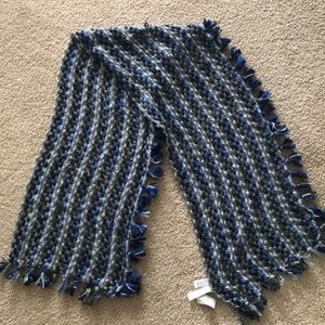 Blue Scarf with Tassels